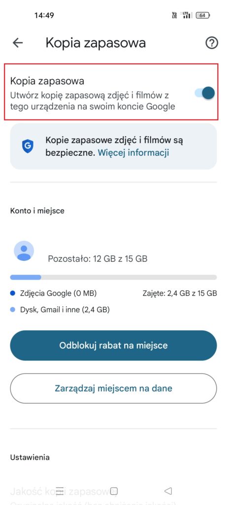 Jak wylaczyc synchronizację z Dyskiem Google?