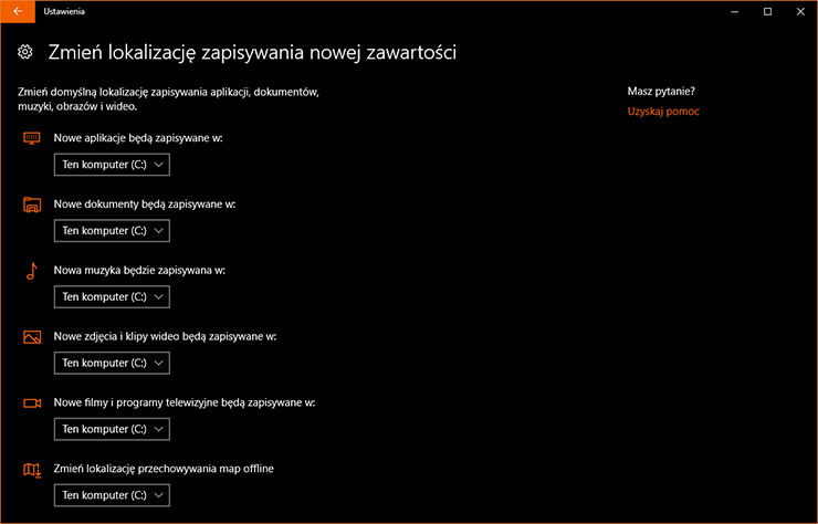 Jak zmienić miejsce zapisu aplikacji Windows 10? - Crowdfund