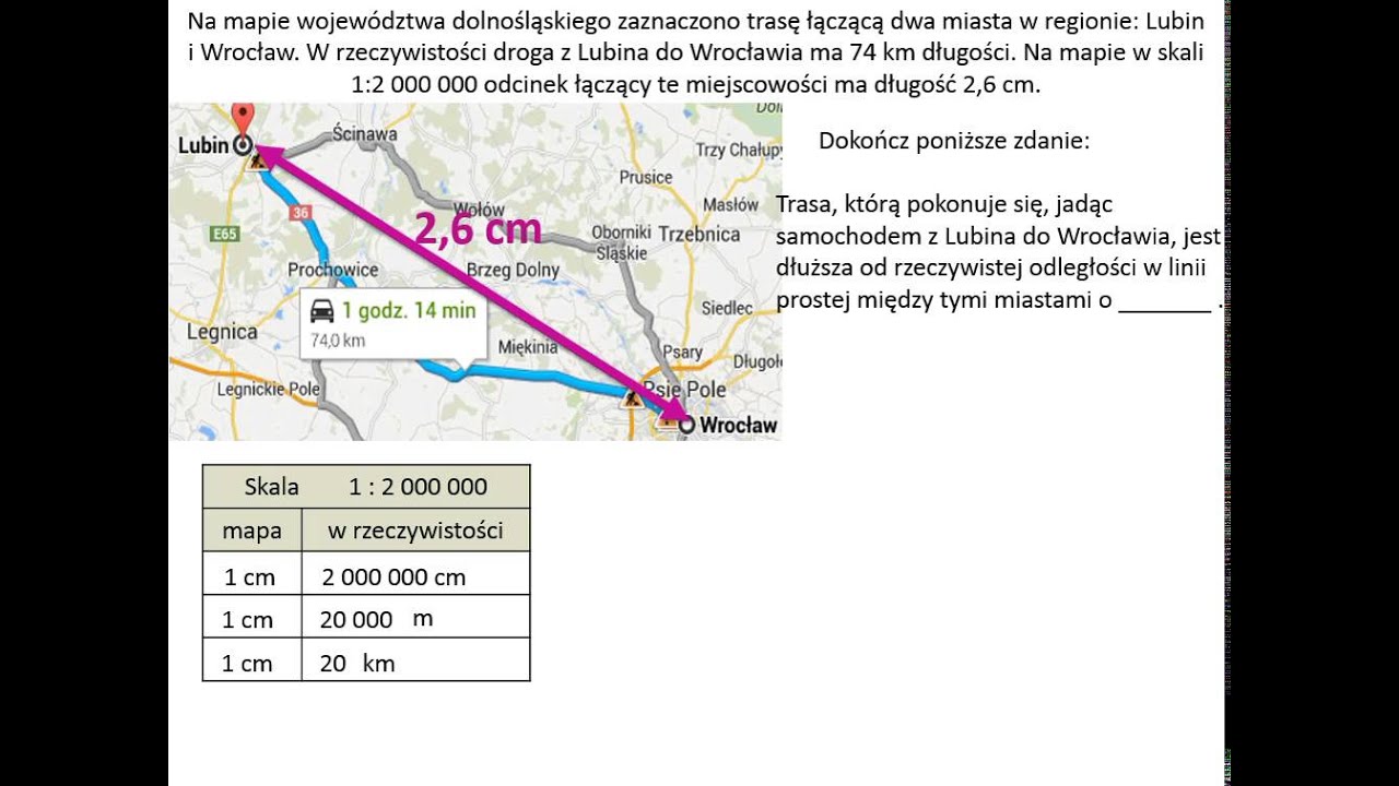 Jak zmierzyć odległość na mapie za pomocą linijki?