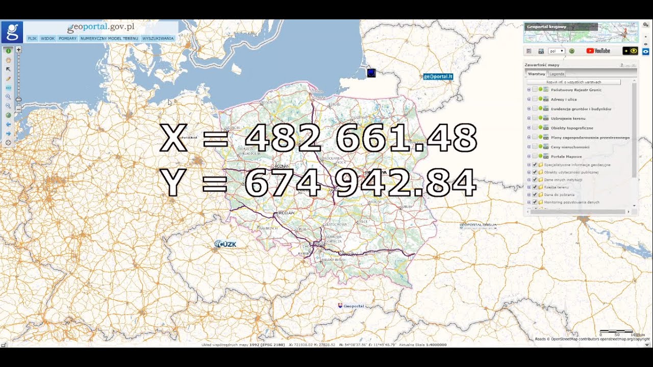 Jak znaleźć współrzędne geograficzne na geoportalu?