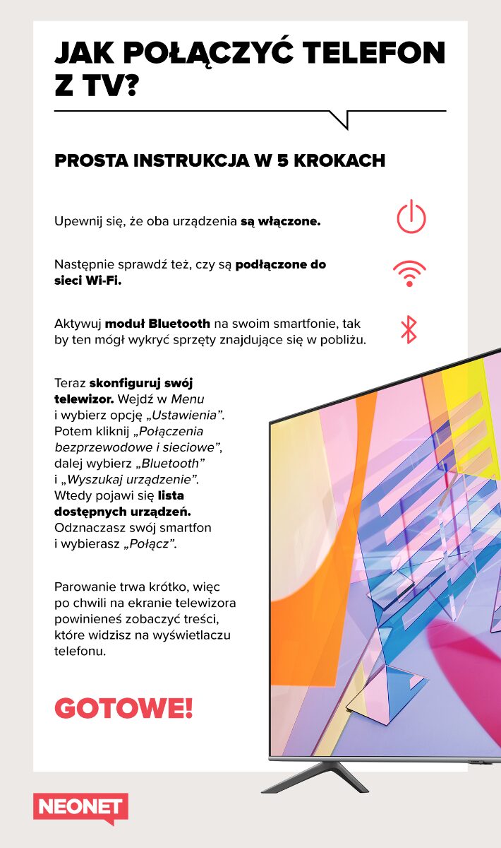 Jak zsynchronizować telefon z telewizorem?