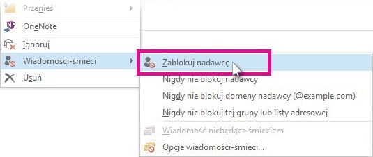Czy można zablokować adres e-mail?
