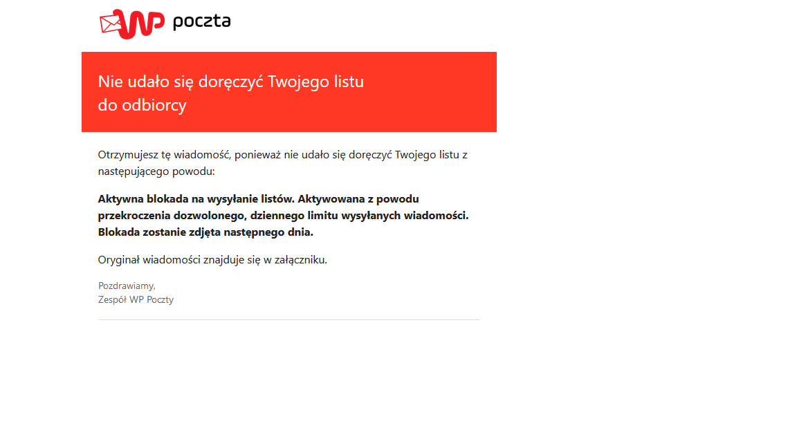 Dlaczego mam zablokowaną pocztę?