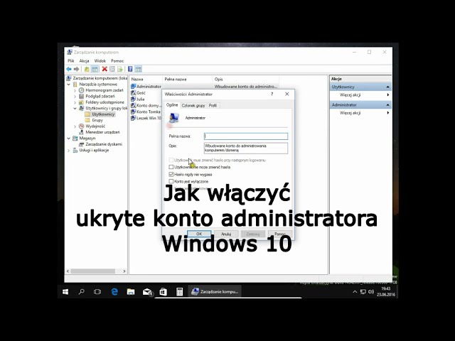 Jak odblokować konto administratora?