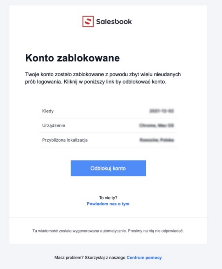 Jak odblokować konto?