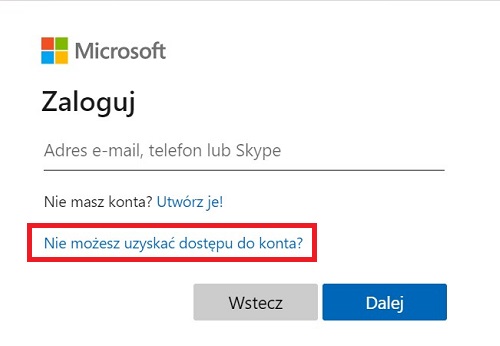 Jak odzyskac swoje konto Microsoft?