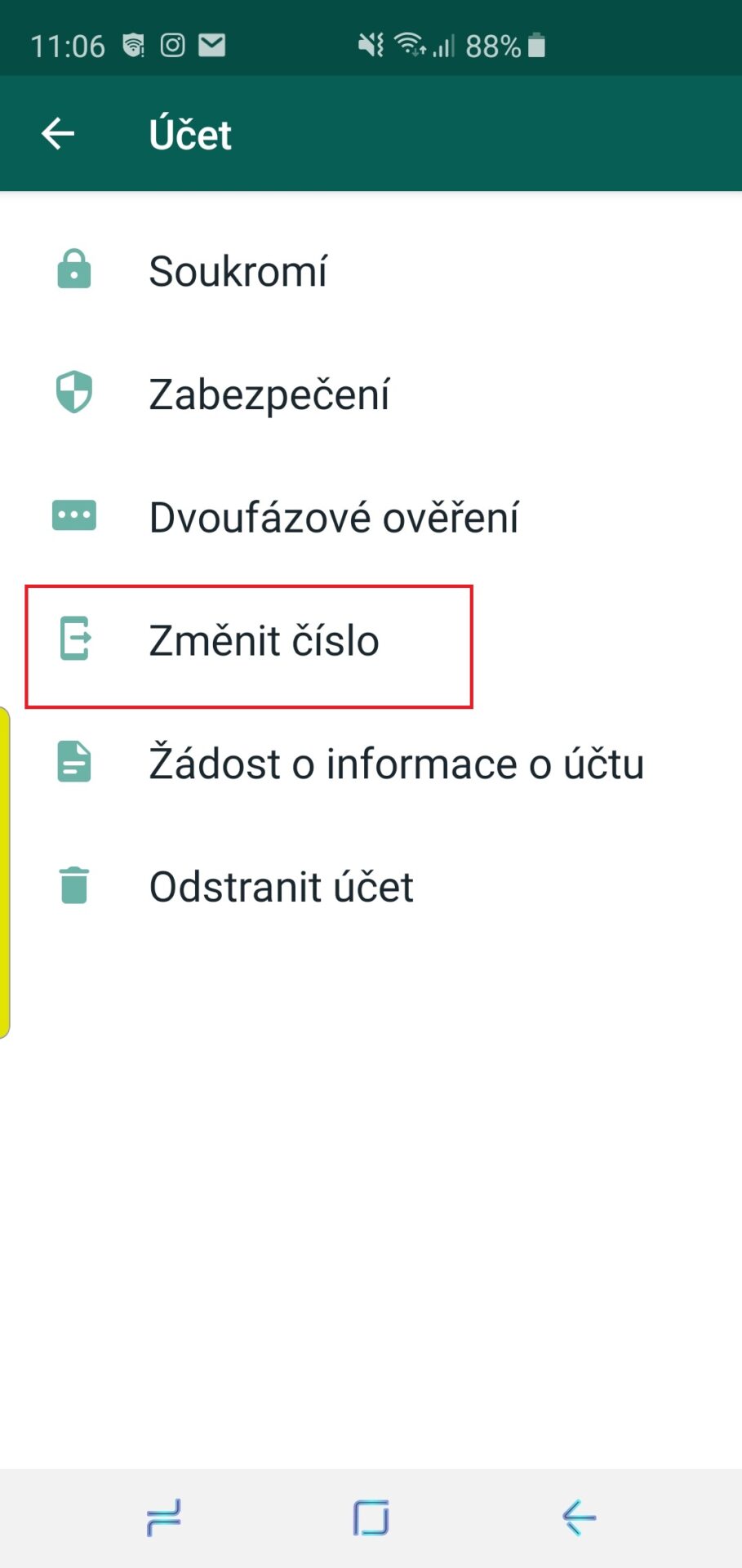 Jak přenést WhatsApp na jiné číslo?