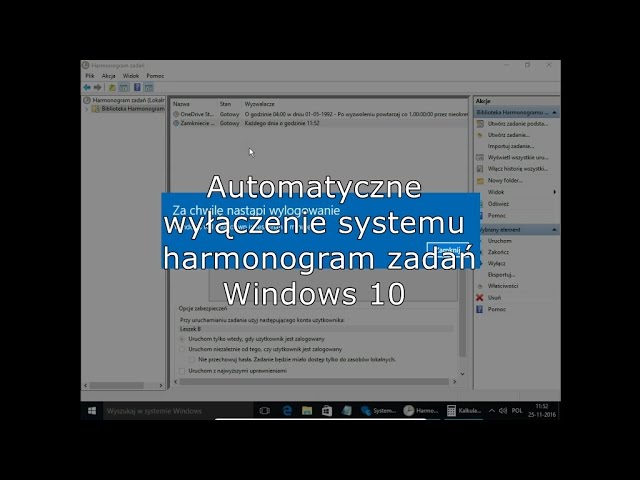 Jak ustawic wyłączanie komputera o danej godzinie?