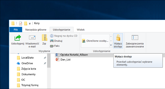 Jak wyłączyć udostępnianie dysku?