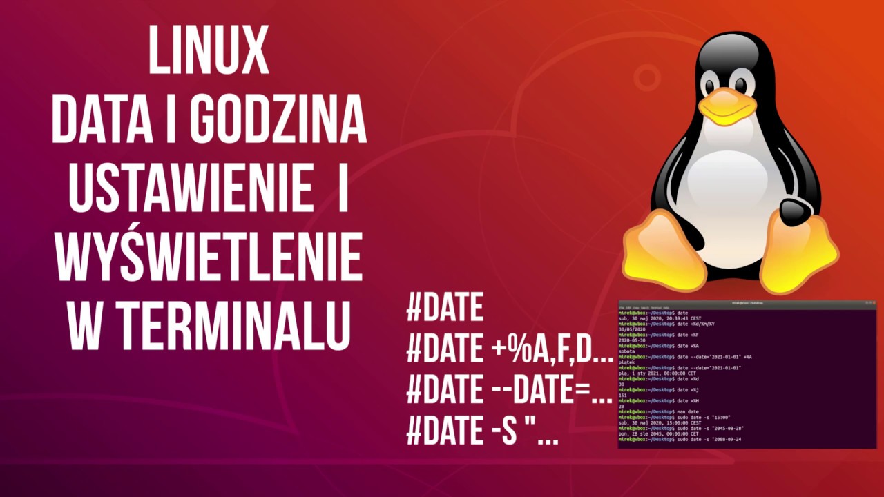 Jak wyswietlic datę w linux?