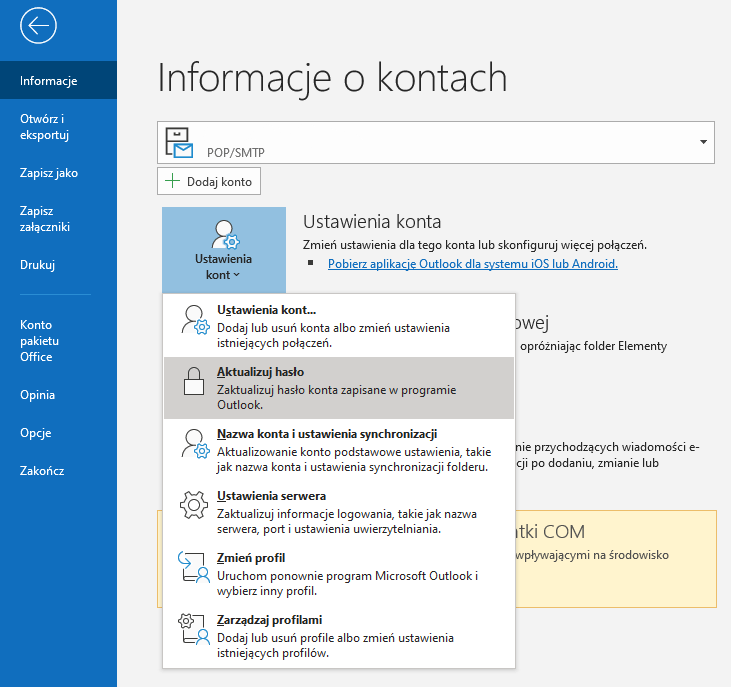 Jak zmienić hasło do Office 365?