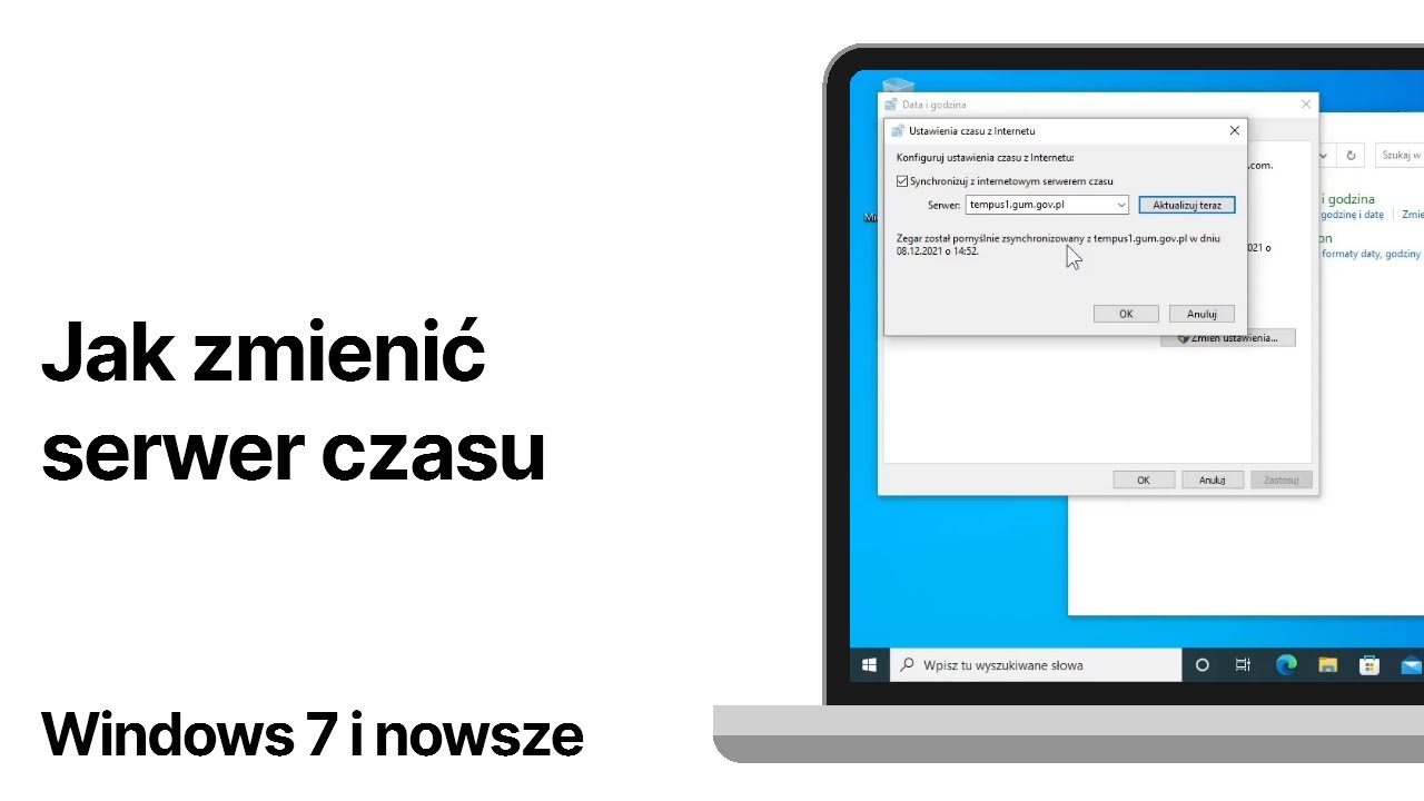 Jak zmienić serwer czasu?