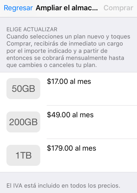 ¿Cuánto vale la nube de iCloud?