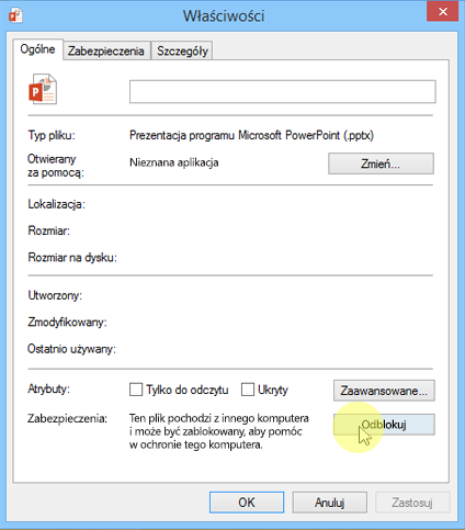 Czemu plik się nie otwiera?