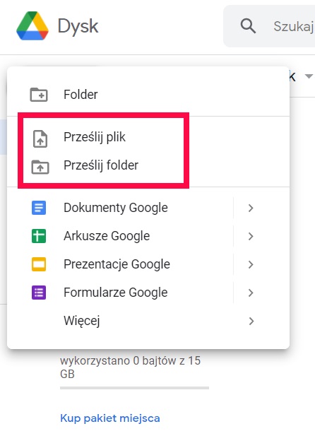 Gdzie znajdę chmurę Google?