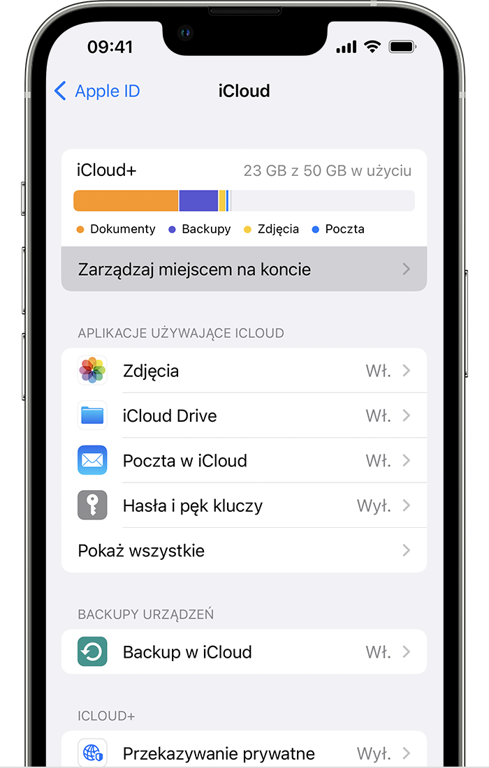Ile jest miejsca w iCloud?
