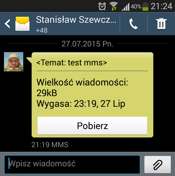Po jakim czasie wygasa MMS?