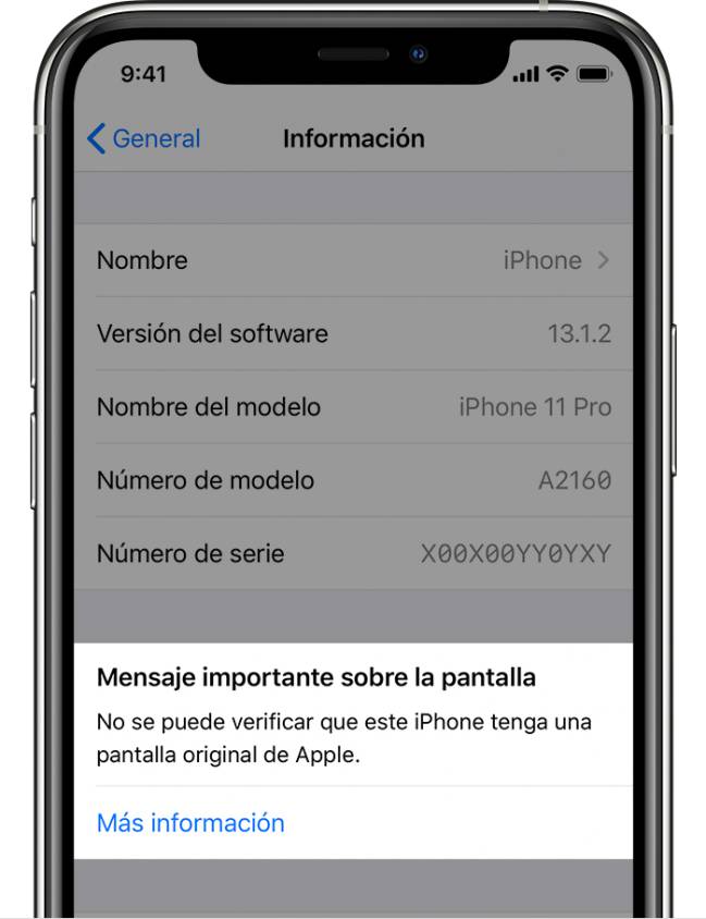 ¿Qué pasa si le cambió la pantalla a mi iPhone 11?