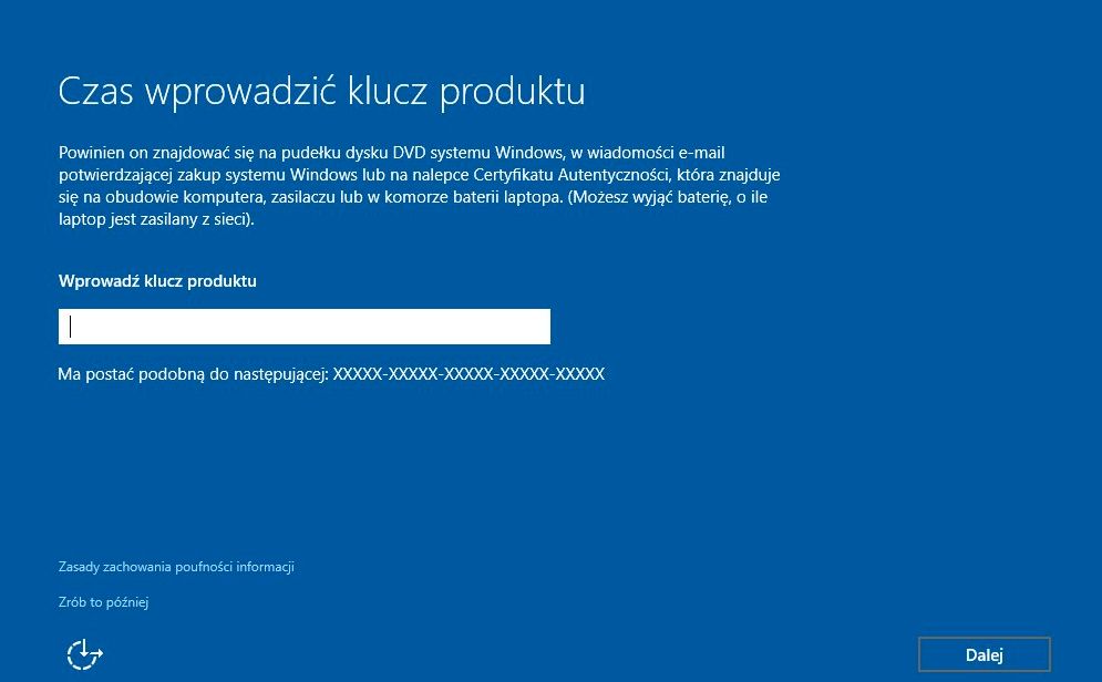 Ile czasu na aktywację Windows?