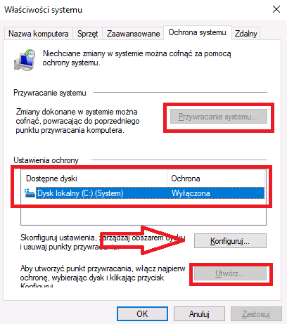 Jak znaleźć punkt przywracania systemu?
