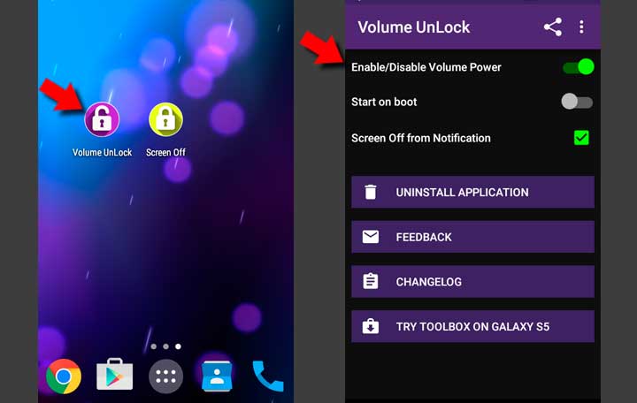 ¿Cómo poner el botones de volumen para encender Android?