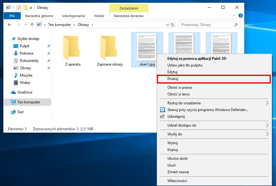 Jak przeskanować jeden plik?
