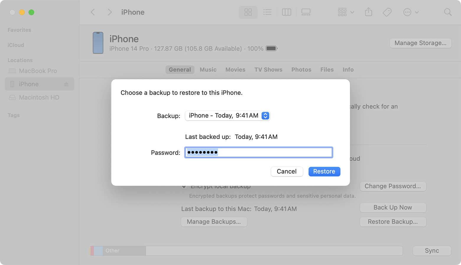 Jak przywrócić poprzedni backup iPhone?