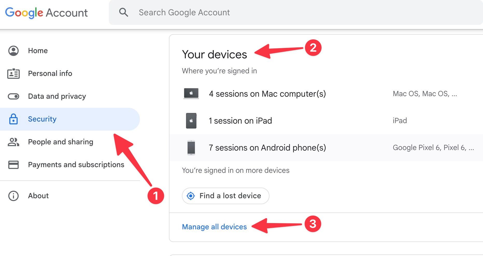 How to remotely remove your Google account from another device?