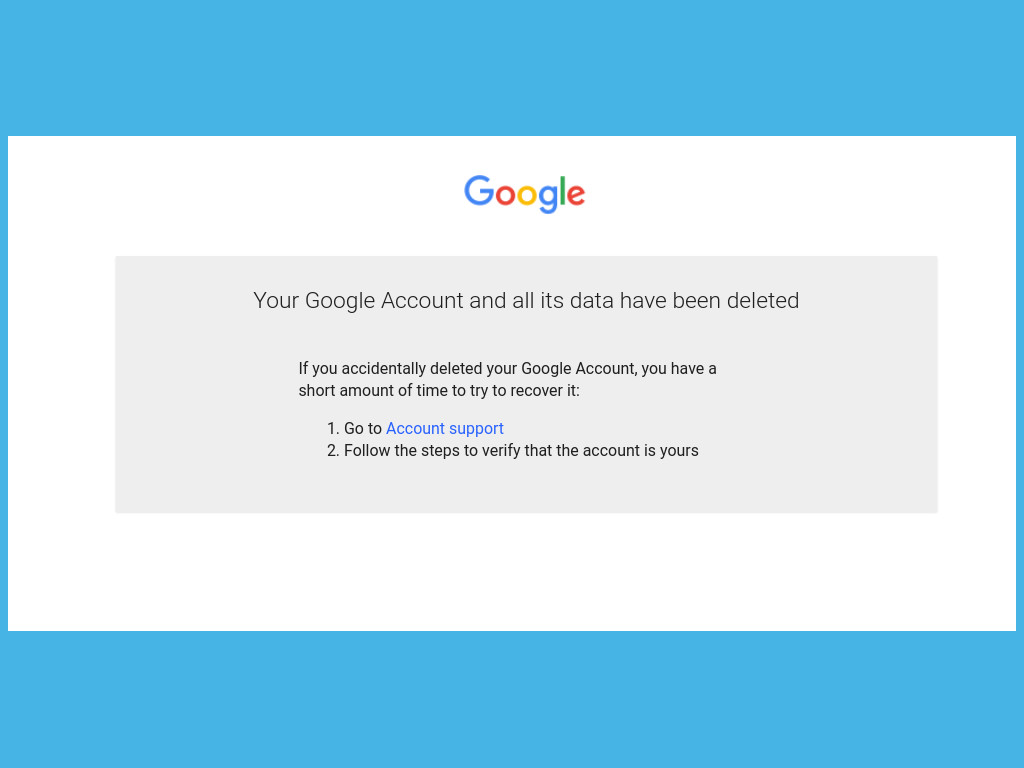 Is a deleted Google account permanent?