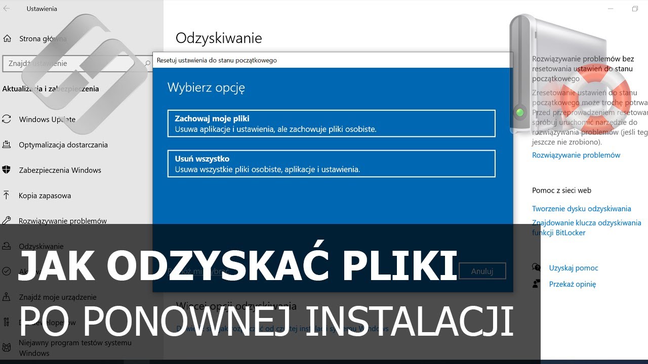 Jak odzyskac dane po instalacji windowsa?
