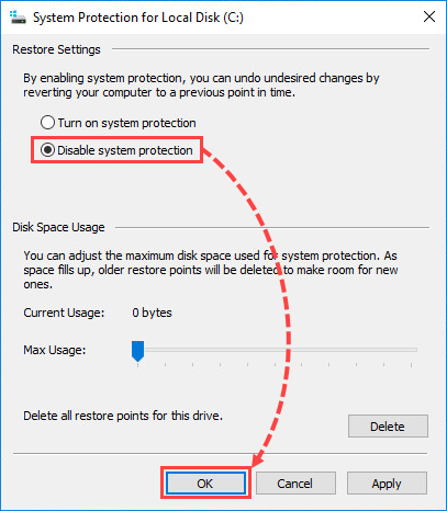 What happens if you turn off System Restore?