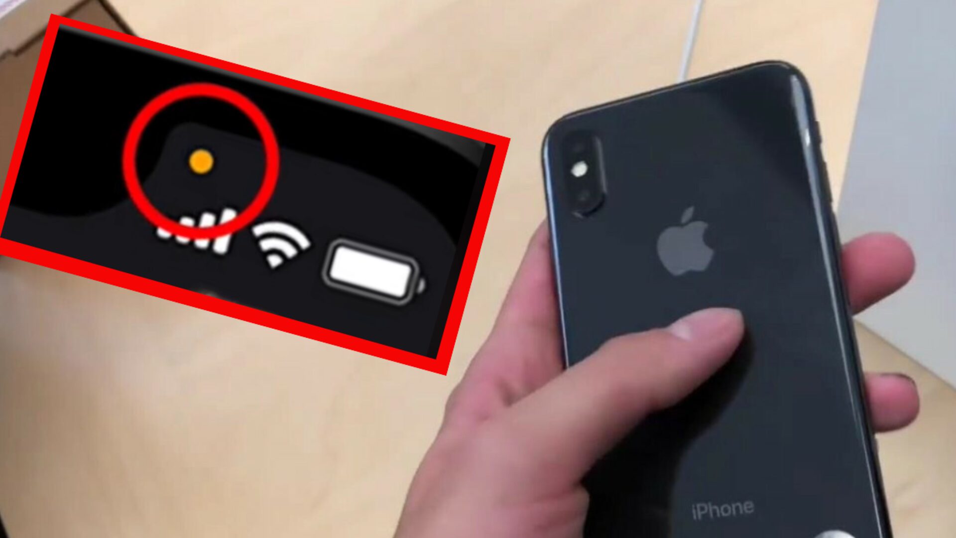 Co oznacza kropka na górze telefonu?