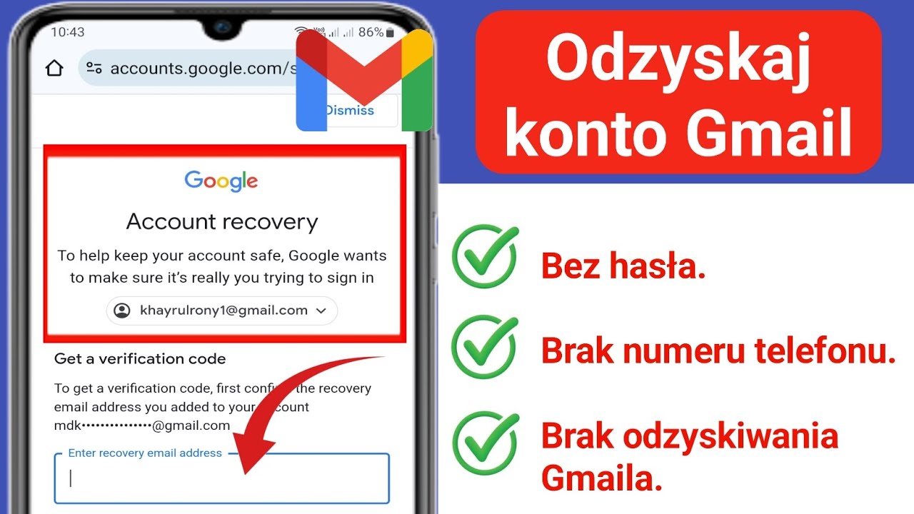 Jak odzyskac konto Gmail bez hasła i numeru telefonu?