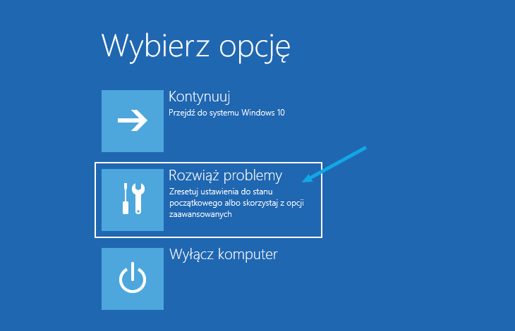 Jak włączyć tryb naprawy?