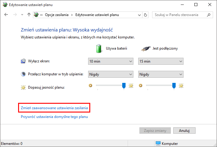 Jak wyłączyć automatyczne przyciemnianie ekranu w Windows 10?