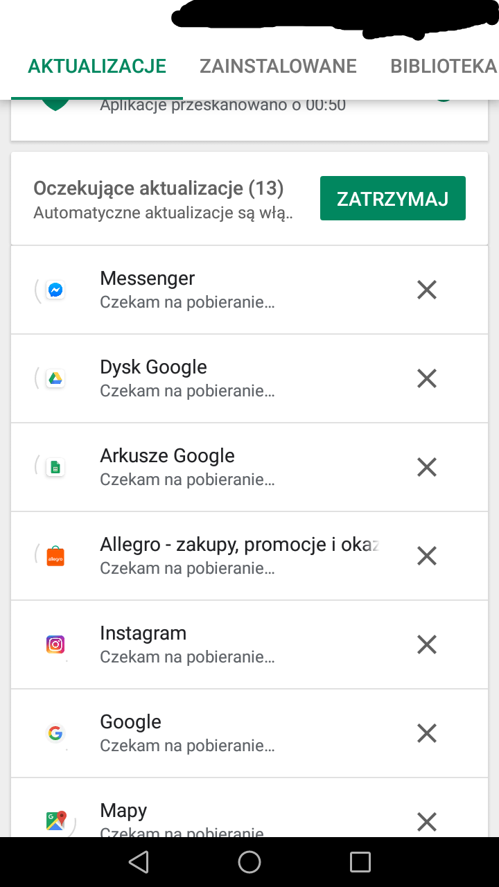Jak zaktualizować aplikacje Google?