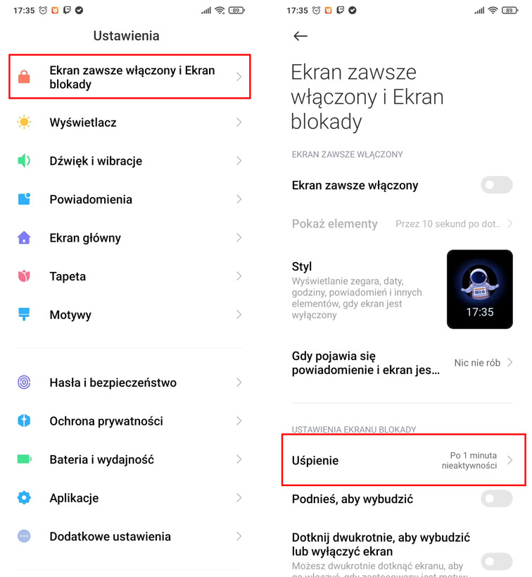 Jak wyłączyć ekran Xiaomi?