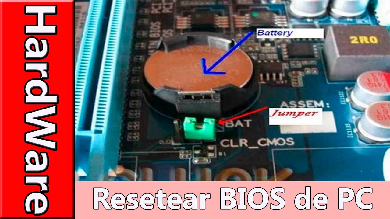 ¿Cómo resetear la BIOS manualmente?