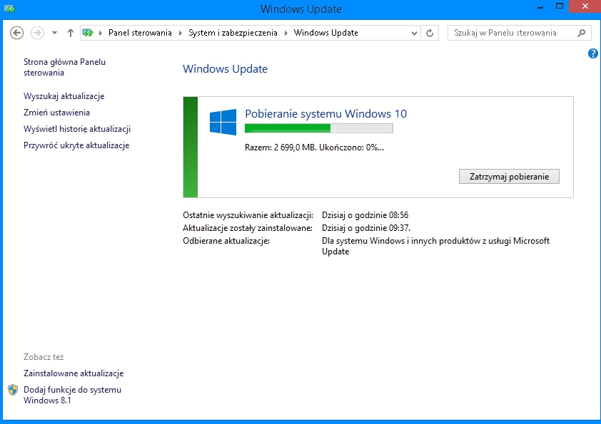 Ile waży system Windows 10?