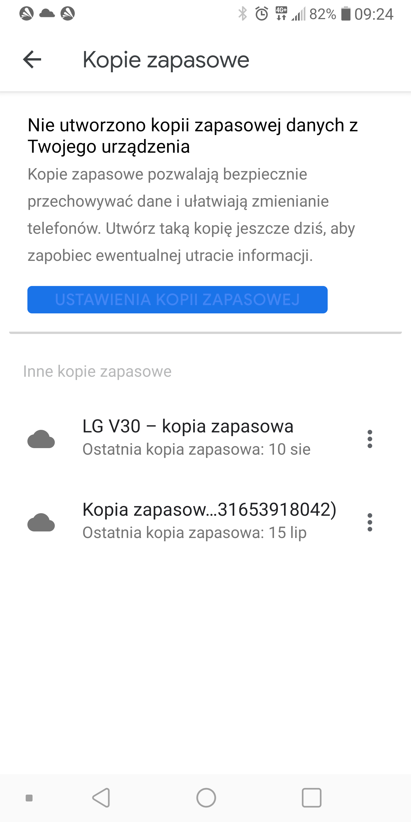 Jak przywrocic dane z Google?