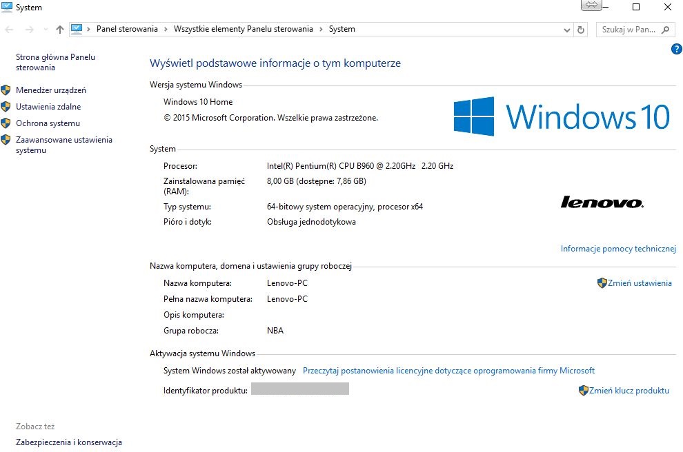 Jak sprawdzić właściwości systemu Windows 10?