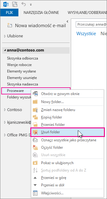 Jak trwałe usunąć folder?