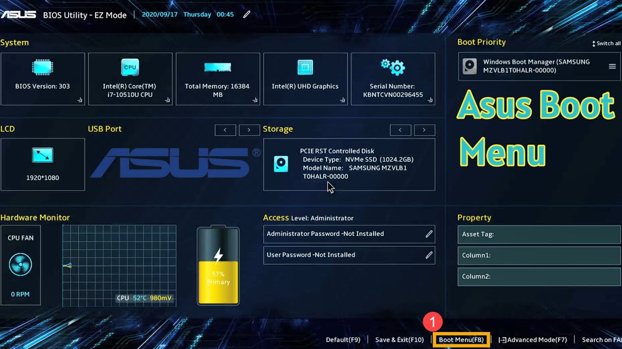 Jak wejść do Boot Menu Asus?