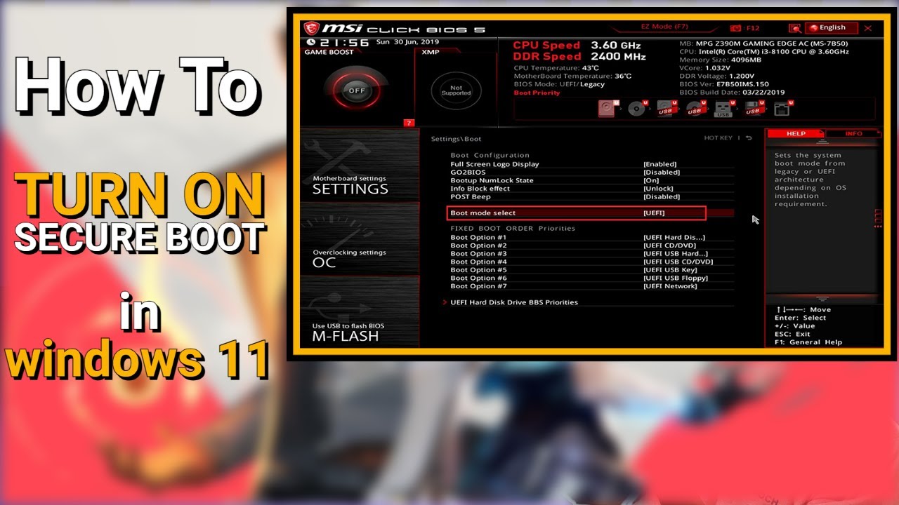 Jak włączyć Secure Boot Windows 11 MSI?