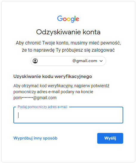 Jak zalogować się do konta Google bez dostępu do telefonu?