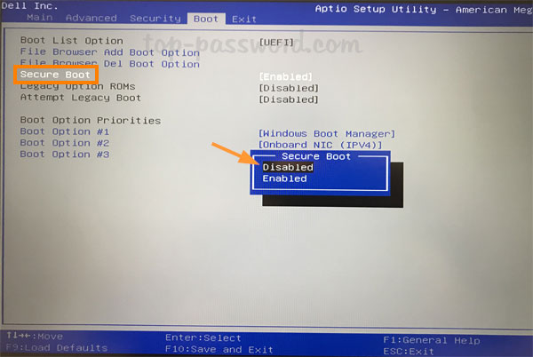 What is secure boot in BIOS?