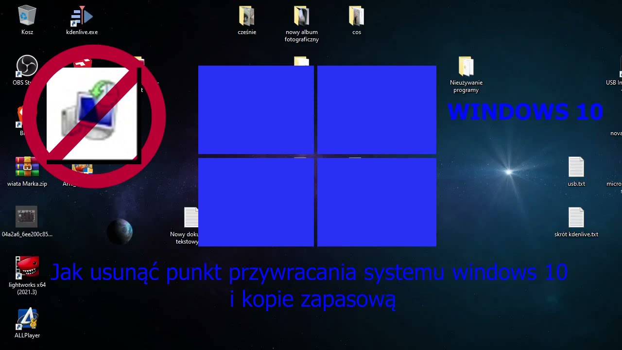 Jak usunąć kopię przywracania systemu?